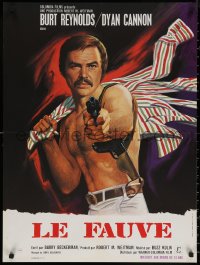 7m0731 SHAMUS French 23x31 1973 barechested private detective Burt Reynolds, a pro that never misses!