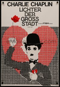 7m0339 CITY LIGHTS German R1970 Charlie Chaplin as the Tramp, boxing comedy, Astrid Herm art!