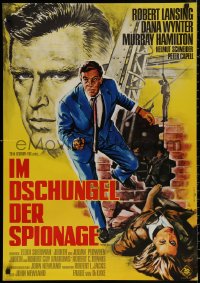 7m0341 DANGER HAS TWO FACES German 1967 Lansing couldn't die because he stole a dead man's face!