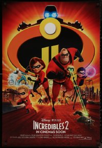 7m0959 INCREDIBLES 2 int'l advance DS 1sh 2018 Disney/Pixar, Nelson, Hunter, wacky, get ready to suit up!