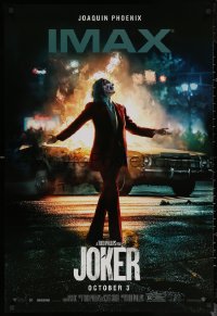 7m0279 JOKER IMAX teaser DS Thai 1sh 2019 Joaquin Phoenix as the DC Comics villain & burning car!