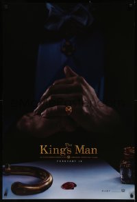 7m0995 KING'S MAN teaser DS 1sh 2020 Ralph Fiennes, sinister folded hands with ring and cane!