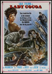7m0454 POP GOES THE WEASEL Lebanese 1975 Lola Falana, cool completely different action art, Lady Cocoa!