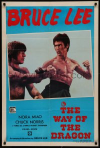 7m0456 RETURN OF THE DRAGON Lebanese 1974 Bruce Lee classic, great image fighting with Chuck Norris!
