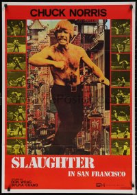 7m0459 SLAUGHTER IN SAN FRANCISCO Lebanese 1974 Wei Lo, Chuck Norris, white title design!