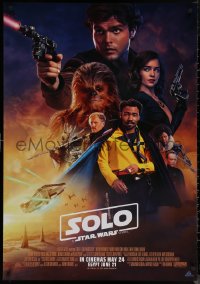 7m0460 SOLO advance Lebanese 2018 A Star Wars Story, Howard, full color style cast montage!