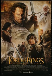 7m1019 LORD OF THE RINGS: THE RETURN OF THE KING advance DS 1sh 2003 Jackson, cast montage!