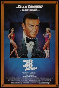 7m1054 NEVER SAY NEVER AGAIN 1sh 1983 art of Sean Connery as James Bond 007 by Obrero!