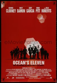 7m1058 OCEAN'S 11 DS 1sh 2001 Steven Soderbergh, George Clooney, Matt Damon, Brad Pitt