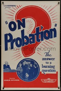 7m1060 ON PROBATION 1sh R1940s Monte Blue, Lucile Browne, the answer to a burning question!