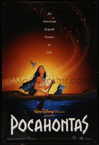 7m1082 POCAHONTAS DS 1sh 1995 Walt Disney, art of famous Native American Indian in canoe w/raccoon!