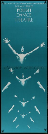 7m0129 POLISH DANCE THEATRE stage play Polish 23x67 1980s completely different art of jumping dancers!