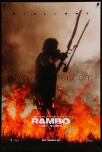 7m1098 RAMBO: LAST BLOOD teaser DS 1sh 2019 Sylvester Stallone has one more fight left in him!
