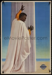 7m0541 OTHELLO export Russian 23x33 1956 art of Moor full-length standing by column by Shamash!