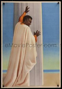 7m0108 OTHELLO export Russian 16x23 1956 art of Moor full-length standing by column by Shamash!