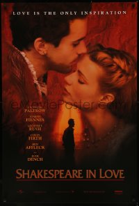 7m1128 SHAKESPEARE IN LOVE teaser 1sh 1998 Geoffrey Rush, Affleck & Joseph Fiennes, Madden!