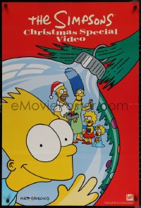 7m0216 SIMPSONS 26x38 video poster 1991 Matt Groening's classic family cartoon, Christmas special!
