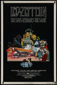 7m1148 SONG REMAINS THE SAME 1sh 1976 Led Zeppelin, Plant, really cool rock & roll montage art!