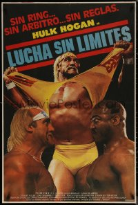 7m0310 NO HOLDS BARRED Spanish 1989 great image of pumped wrestler Hulk Hogan!