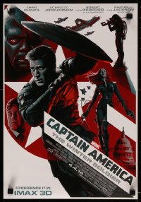 7m0161 CAPTAIN AMERICA: THE WINTER SOLDIER IMAX mini poster 2014 Evans, Johansson, Jackson!