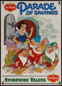 7m0175 DEL MONTE 25x35 advertising poster 1983 a parade of savings with Disney's Snow White!