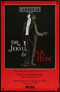 7m0149 DR. JEKYLL & MR. HYDE tv poster 1981 Edward Gorey artwork, David Hemmings!