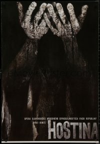 7m0197 HOSTINA 27x39 Slovak stage poster 1983 wild and dark art by Cestmir Pechr!