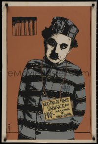 7m0189 MUESTRA DE FILMES SALVADOS POR FIAF 20x30 Cuban film festival poster 1990 Chaplin!