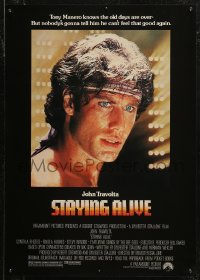 7m0045 STAYING ALIVE 17x24 special poster 1983 super close up of John Travolta in Saturday Night Fever sequel!