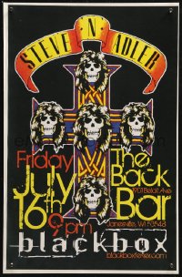7m0147 STEVEN ADLER/BLACKBOX 11x17 music poster 2010s art of skulls with big metal hair on cross!