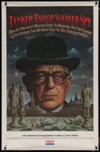 7m0153 TINKER TAILOR SOLDIER SPY tv poster 1980 John Le Carre, art of Alec Guinness by R. Hess!