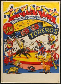 7m0048 TORILANDIA 20x27 Spanish special poster 1960s a wacky Comical Bullfighting Musical Show!