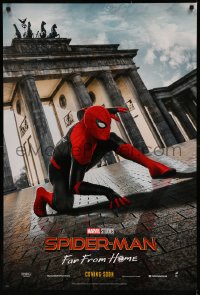 7m1156 SPIDER-MAN: FAR FROM HOME int'l teaser DS 1sh 2019 Marvel Comics, Tom Holland in Berlin!