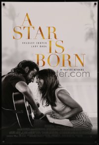 7m1160 STAR IS BORN advance DS 1sh 2018 Bradley Cooper stars and directs, romantic image w/Lady Gaga!