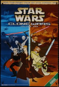 7m0219 STAR WARS: CLONE WARS 27x40 video poster 2005 Anakin Skywalker, Yoda & Kenobi, volume 1!