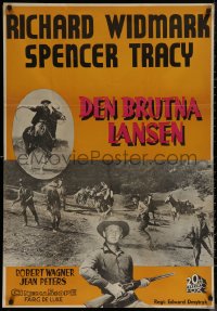 7m0288 BROKEN LANCE Swedish 1954 Spencer Tracy, Robert Wagner, Jean Peters, Widmark, different!