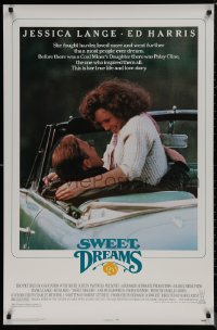 7m1178 SWEET DREAMS 1sh 1985 pretty Jessica Lange & Ed Harris in Patsy Cline bio!