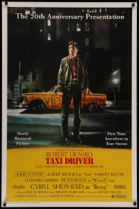 7m1184 TAXI DRIVER 1sh R1996 classic art of Robert De Niro by cab, directed by Martin Scorsese!
