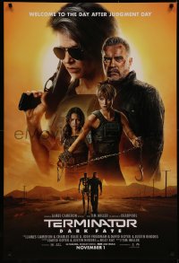7m1190 TERMINATOR DARK FATE teaser DS 1sh 2019 Schwarzenegger, Furlong, Cameron, Hamilton w/shotgun!
