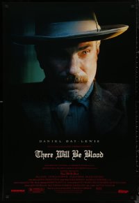 7m1192 THERE WILL BE BLOOD 1sh 2007 close-up of Daniel Day-Lewis, P.T. Anderson directed!