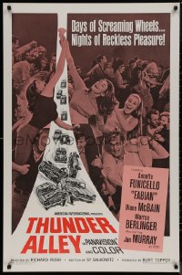 7m1193 THUNDER ALLEY 1sh 1967 Annette Funicello, Fabian, car racing, lots of sexy girls!