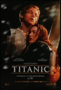7m1195 TITANIC IMAX DS 1sh R2012 Leonardo DiCaprio & Winslet, Cameron, collide with destiny!