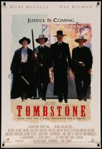 7m1198 TOMBSTONE DS 1sh 1993 Kurt Russell as Wyatt Earp, Val Kilmer as Doc Holliday!