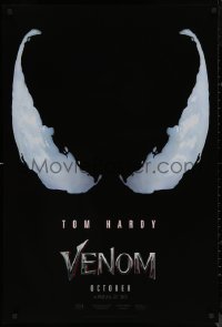 7m1220 VENOM teaser DS 1sh 2018 Tom Hardy in the title role, eyes logo, RealD!