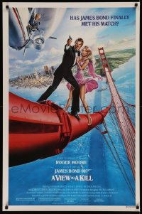 7m1225 VIEW TO A KILL style B 1sh 1985 Roger Moore as James Bond 007, Walken, Grace Jones!