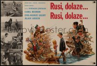 7m0266 RUSSIANS ARE COMING Yugoslavian 27x39 1966 Reiner, Jack Davis art of Russians vs Americans!