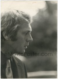 7p0001 STEVE McQUEEN English 8.5x11.75 still 1960s great super close-up profile in suit and tie!