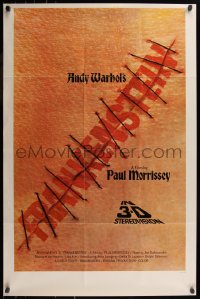7p0372 ANDY WARHOL'S FRANKENSTEIN 3D int'l 1sh 1974 Paul Morrissey, great image of title in stitches!