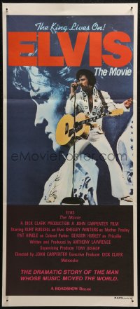 7p0248 ELVIS Aust daybill 1979 Kurt Russell as Presley, directed by John Carpenter, rock & roll!