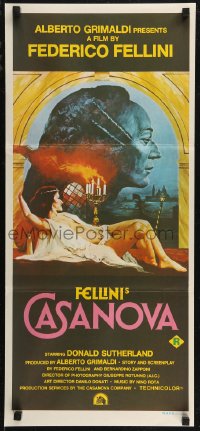 7p0249 FELLINI'S CASANOVA Aust daybill 1977 Il Casanova di Federico Fellini, Donald Sutherland!